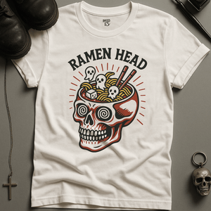Printify T-Shirt White / S Ramen Head T-Shirt