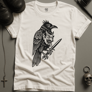 Printify T-Shirt White / S Raven Devil T-Shirt