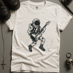 Printify T-Shirt White / S Rock Astronaut T-Shirt