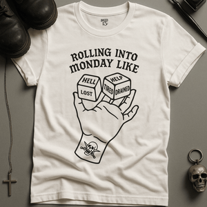 Printify T-Shirt White / S Rolling Into Monday T-Shirt