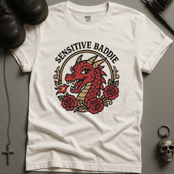 Printify T-Shirt White / S Sensitive Baddie T-Shirt