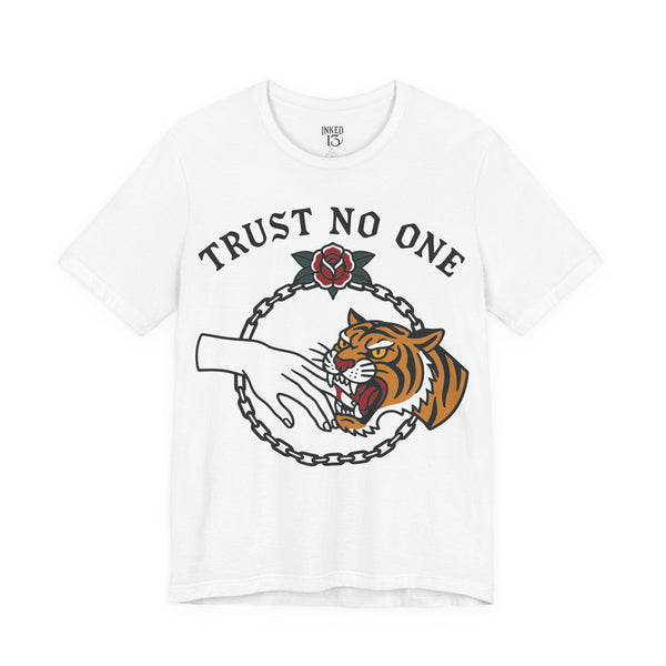 Printify T-Shirt White / S Trust No One T-Shirt