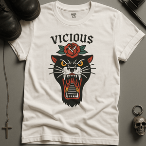 Printify T-Shirt White / S Vicious Panther T-Shirt