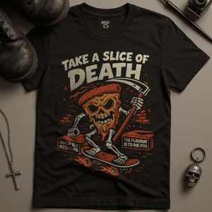 Take A Slice Of Death T-Shirt - Black - S - Inked 13 Ltd Unisex alternative tattoo apparel