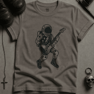 Tattoo Astronaut Rocker (New Style) T-shirt - Grey - S - Inked 13 Ltd Unisex alternative tattoo apparel
