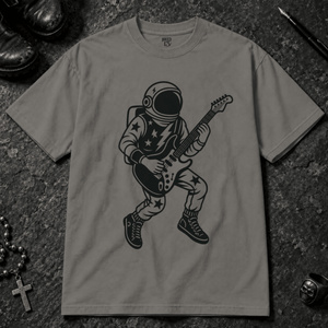 Tattoo Astronaut Rocker T-shirt - Grey - S - Inked 13 - Unisex alternative tattoo apparel.