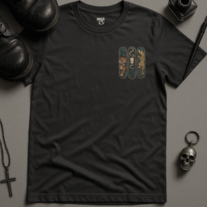 Tattoo Skateboard Animals T-Shirt - Dark Grey - S - Inked 13 Ltd