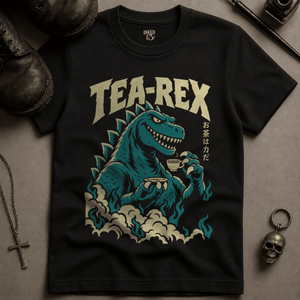 Tea-Rex T-shirt - Black - S - Inked 13 Ltd Unisex alternative tattoo apparel