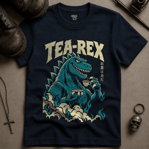 Tea-Rex T-shirt - True Navy - S - Inked 13 Ltd Unisex alternative tattoo apparel