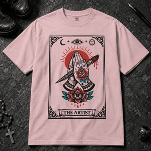 The Artist T-shirt - Blossom - S - Inked 13 - Unisex alternative tattoo apparel.