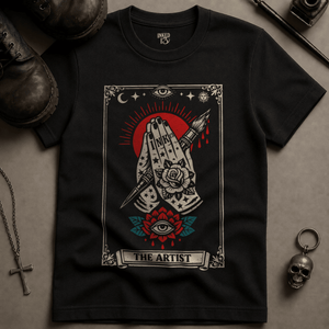 The Artist T-shirt (New Style) - Black - S - Inked 13 Ltd Unisex alternative tattoo apparel