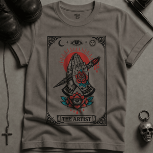 The Artist T-shirt (New Style) - Grey - S - Inked 13 Ltd Unisex alternative tattoo apparel