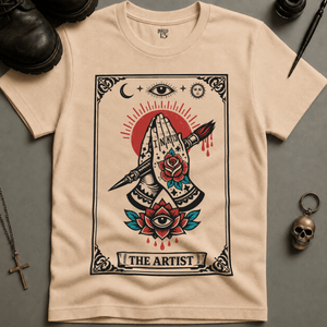 The Artist T-shirt (New Style) - Ivory - S - Inked 13 Ltd Unisex alternative tattoo apparel