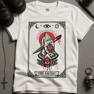 The Artist T-shirt (New Style) - White - S - Inked 13 Ltd Unisex alternative tattoo apparel