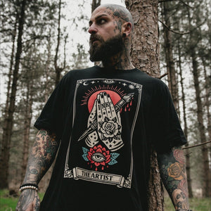 jack wearing our the artist t-shirt