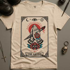 The Artist Tarot T-Shirt - Natural - S - Inked 13 Ltd