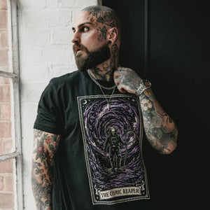 jack wearing our cosmic reaper t-shirt