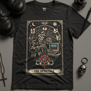 The Detective T-Shirt - Dark Grey - S - Inked 13 Ltd