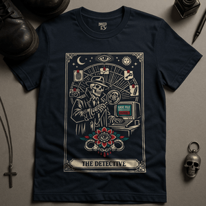 The Detective T-Shirt - Navy - S - Inked 13 Ltd