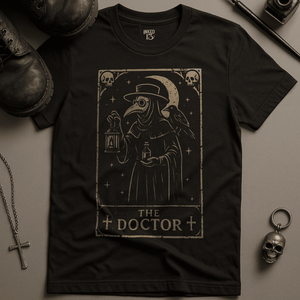 The Doctor Tarot T-Shirt - Black - S - Inked 13 Ltd Unisex alternative tattoo apparel