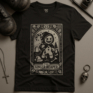 The Ginger Reaper T-Shirt - Black - S - Inked 13 Ltd