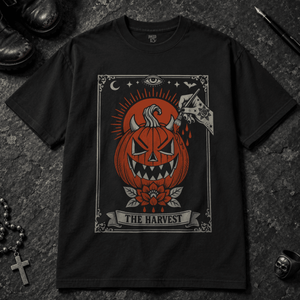 The Harvest Tarot T-shirt - Black - S - Inked 13 - Unisex alternative tattoo apparel.