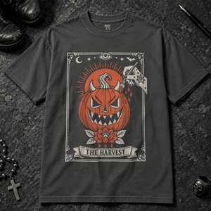 The Harvest Tarot T-shirt - Graphite - S - Inked 13 - Unisex alternative tattoo apparel.