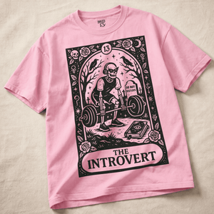 The Introvert Heavyweight T-shirt - Blossom - XL - Inked 13 Ltd Unisex alternative tattoo apparel