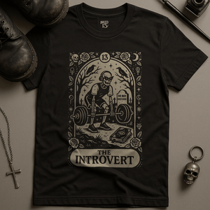 The Introvert T-Shirt - Black - S - Inked 13 Ltd