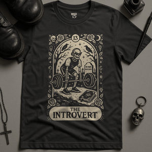 The Introvert T-Shirt - Dark Grey - S - Inked 13 Ltd