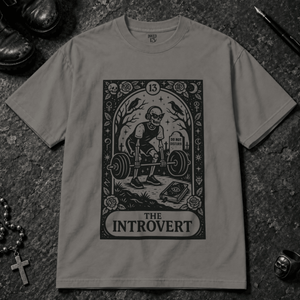 The Introvert T-shirt - Grey - S - Inked 13 - Unisex alternative tattoo apparel.