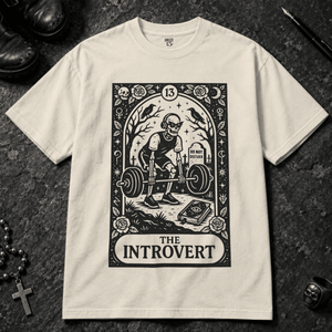 The Introvert T-shirt - Ivory - S - Inked 13 - Unisex alternative tattoo apparel.
