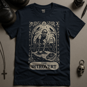 The Introvert T-Shirt - Navy - S - Inked 13 Ltd