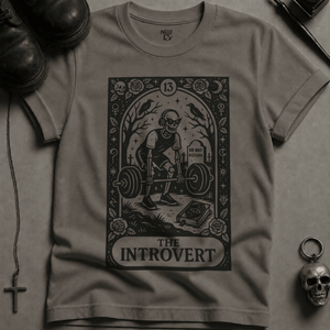 The Introvert T-shirt (New Style) - Grey - S - Inked 13 Ltd Unisex alternative tattoo apparel
