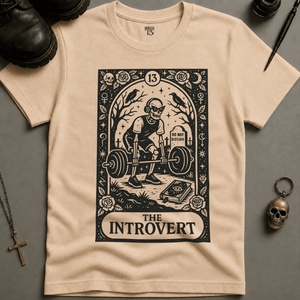 The Introvert T-shirt (New Style) - Ivory - S - Inked 13 Ltd Unisex alternative tattoo apparel