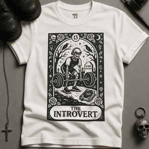 The Introvert T-shirt (New Style) - White - S - Inked 13 Ltd Unisex alternative tattoo apparel