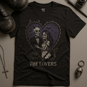 The Lovers Heart T-Shirt - Black - S - Inked 13 Ltd