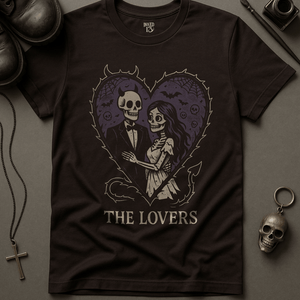 The Lovers Heart T-Shirt - Brown - S - Inked 13 Ltd