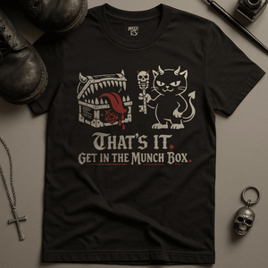 The Munchbox T-Shirt - Black - S - Inked 13 Ltd
