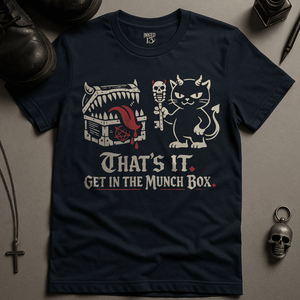 The Munchbox T-Shirt - Navy - S - Inked 13 Ltd