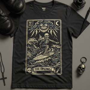The Optimist Tarot T-Shirt - Dark Grey - S - Inked 13 Ltd Unisex alternative tattoo apparel