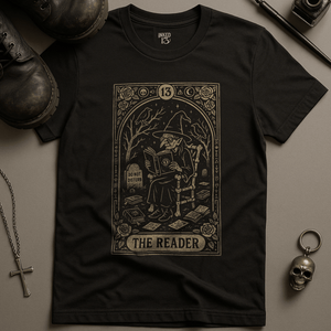 The Reader Witch T-Shirt - Black - S - Inked 13 Ltd