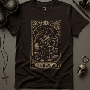 The Reader Witch T-Shirt - Brown - S - Inked 13 Ltd