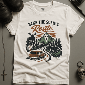 The Scenic Route T-Shirt - White - S - Inked 13 Ltd