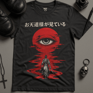 The Sun Is Always Watching T-Shirt - Dark Grey - S - Inked 13 Ltd Unisex alternative tattoo apparel