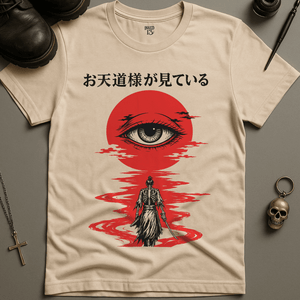 The Sun Is Always Watching T-Shirt - Natural - S - Inked 13 Ltd Unisex alternative tattoo apparel