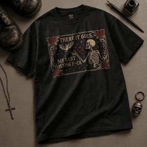 There It Goes Heavyweight T-shirt - Black - S - Inked 13 Ltd Unisex alternative tattoo apparel