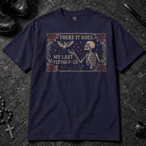There It Goes T-shirt - True Navy - S - Inked 13 - Unisex alternative tattoo apparel.
