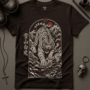 Tiger Snowy Mountain - Brown - S - Inked 13 Ltd Unisex alternative tattoo apparel