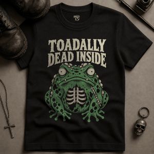 Toadally Dead Inside T-shirt - Black - S - Inked 13 Ltd Unisex alternative tattoo apparel